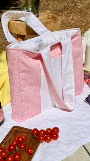Strawberry Cream laptop tote