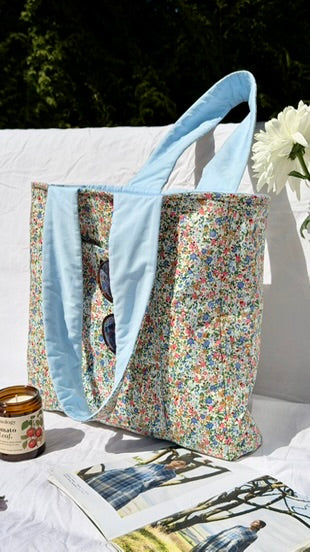 Forget me not Laptop tote