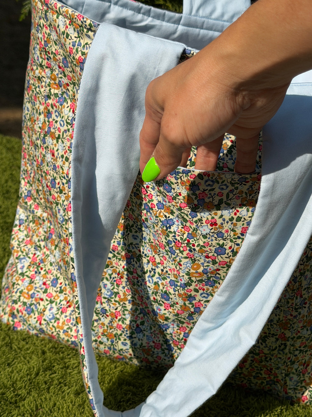 Forget me not Laptop tote