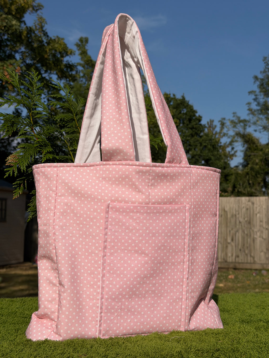 Strawberry Cream laptop tote